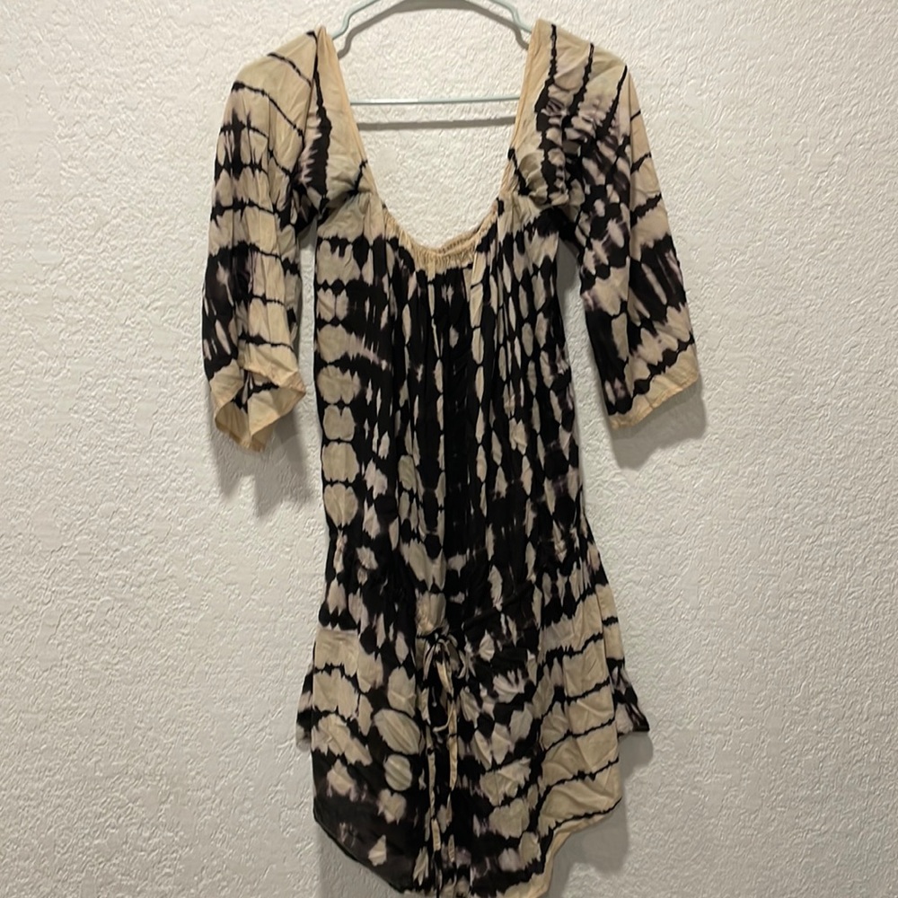 Elan Off the Shoulder Tie Dye Romper size small
